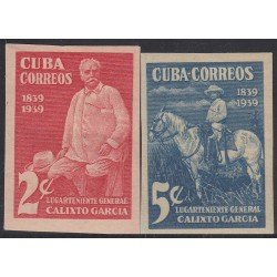 Cuba 260a /61a 1940 Calixto García Lugarteniente Sin dentar MH Cuba 260a /61a 1940 Calixto García Lugarteniente Sin dentar MH