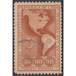 Cuba 288 1944 Centenario del Primer Sello Postal usados