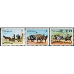 Cuba 1101/03 1967 Día del Sello Carruajes MH Cuba 1101/03 1967 Día del Sello Carruajes MH