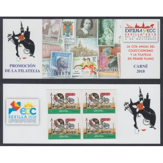 España Spain 5265CP 2018 Exfilna ECC Sevilla 2018 Carné Promo Tarifa A