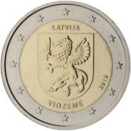 Letonia 2016 2 € euros conmemorativos Región de Vidzeme Letonia 2016 2 € euros conmemorativos Región de Vidzeme