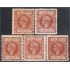 Cuba sellos impresos 31/34 1898 Alfonso XIII MH