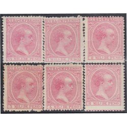 Cuba sellos impresos 19/24 1894 Alfonso XIII MH