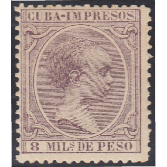 Cuba sellos impresos 18 1892 Alfonso XIII MH