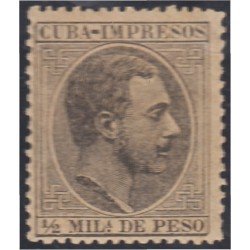 Cuba sellos impresos 1 1888 Alfonso XII MH