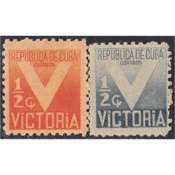 Cuba Beneficencia 6/7 1942/44 Victoria en beneficio a la Cruz Roja MH Cuba Beneficencia 6/7 1942/44 Victoria en beneficio a la Cruz Roja MH