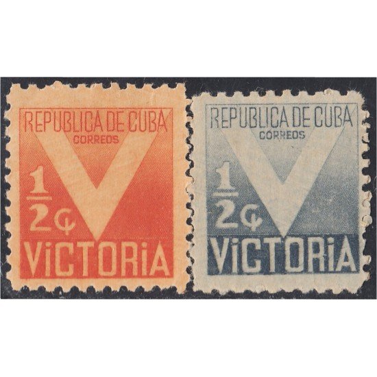 Cuba Beneficencia 6/7 1942/44 Victoria en beneficio a la Cruz Roja MH Cuba Beneficencia 6/7 1942/44 Victoria en beneficio a la Cruz Roja MH