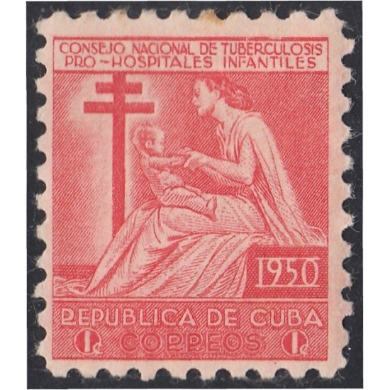 Cuba Beneficencia 10 1950 Consejo nacional de tuberculosis para la infancia Sin goma Cuba Beneficencia 10 1950 Consejo nacional de tuberculosis para la infancia Sin goma