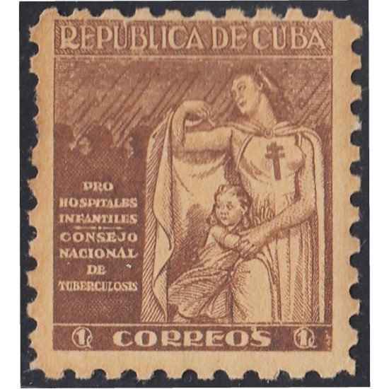 Cuba Beneficencia 8 1943 Consejo nacional de tuberculosis para la infancia Sin goma Cuba Beneficencia 8 1943 Consejo nacional de tuberculosis para la infancia Sin goma
