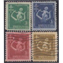 Cuba Beneficencia 11/14 1951 Consejo nacional de tuberculosis para la infancia usados