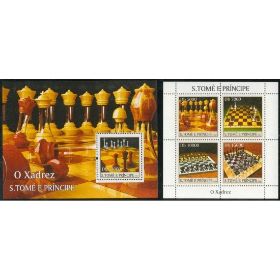 AJZ1 Santo Tomé y Príncipe 2280/83 + HB 389 2004 MNH AJZ1 Santo Tomé y Príncipe 2280/83 + HB 389 2004 MNH