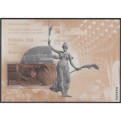 España Spain Prueba de lujo 139 2018 Exfilna Sevilla Expo Filatélica Nacional
