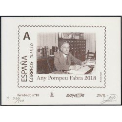 España Spain Grabado 10 Barnafil 2018 Any Pompeu Fabra Tirada 500 España Spain Grabado 10 Barnafil 2018 Any Pompeu Fabra Tirada 500
