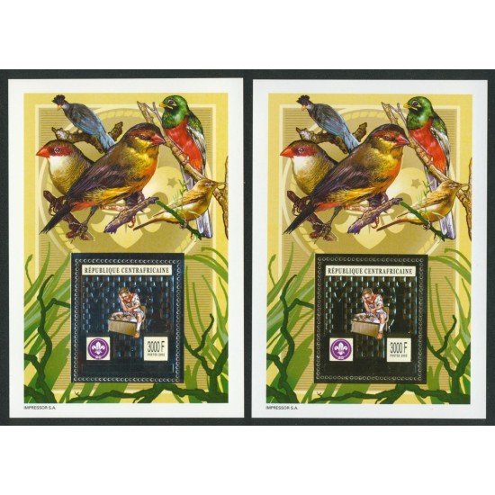 AJZ1 Rep. Centroafricana HB 1844A/B 2002 MNH AJZ1 Rep. Centroafricana HB 1844A/B 2002 MNH