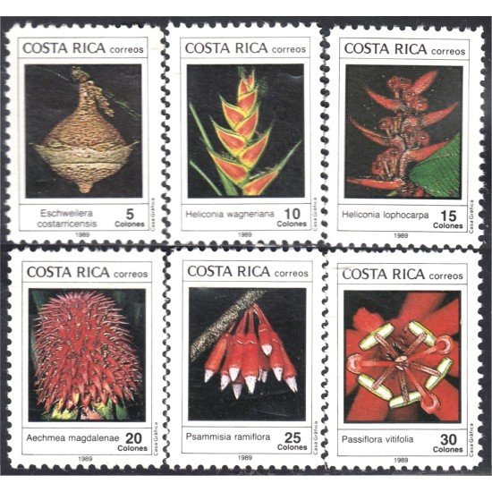 Costa Rica 510/15 1989 Flores indígenas Flowers MNH