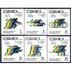 Costa Rica 388/93 1984 Juegos Olímpicos Los ángeles 84 MNH