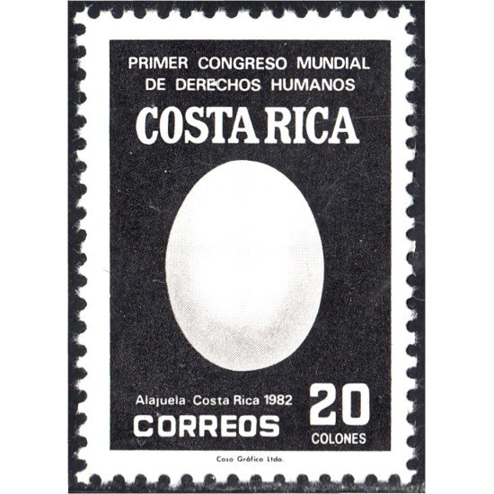 Costa Rica 359 1º Congreso Mundial de Derechos Humanos MNH Costa Rica 359 1º Congreso Mundial de Derechos Humanos MNH