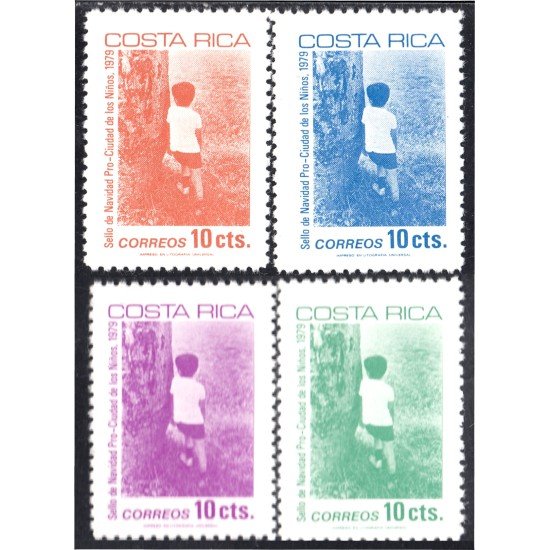 Costa Rica 340/43 1979 Sellos de navidad Pro Ciudad de los niños MNH