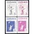 Costa Rica 336/39 1978 Sellos de navidad Pro Ciudad de los niños Vientos navideños niña con papalote MNH