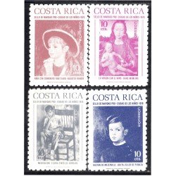 Costa Rica 326/29 1976 Sellos de navidad Pro Ciudad de los niños Pinturas domminicanas MNH
