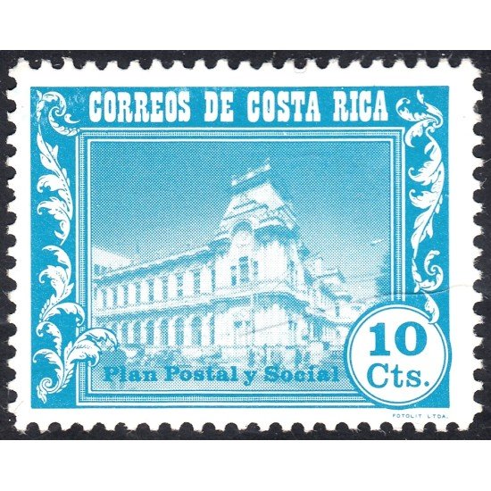 Costa Rica 281 1967 Plan Postal y Social Edificio Postal en San José MNH
