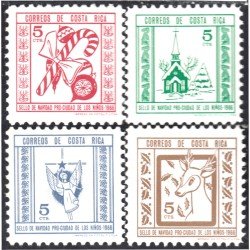 Costa Rica 277/80 1966 Sellos de navidad Pro Ciudad de los niños MNH