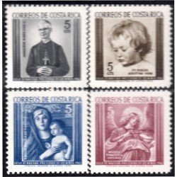 Costa Rica 265/68 1963 Sellos de navidad Pro Ciudad de los niños Retratos MNH