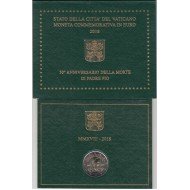 Vaticano 2018 Cartera Oficial Moneda 2 € euros Año europeo Padre Pio 