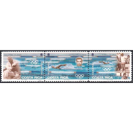 Costa Rica 611/13 1996 Juegos Olímpicos Natación MNH Costa Rica 611/13 1996 Juegos Olímpicos Natación MNH