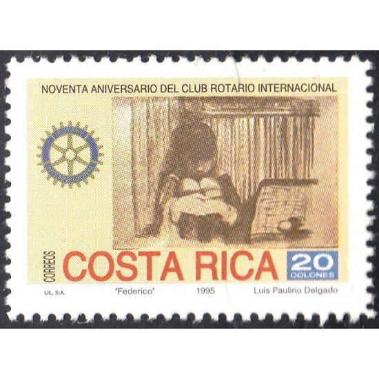 Costa Rica 588 1995 Noventa Aniversario del Club Rotario Internacional MNH Costa Rica 588 1995 Noventa Aniversario del Club Rotario Internacional MNH