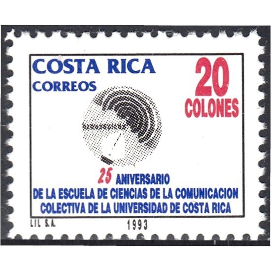 Costa Rica 568 1993 Escuela de Ciencias de la Comunicación Colectiva MNH Costa Rica 568 1993 Escuela de Ciencias de la Comunicación Colectiva MNH