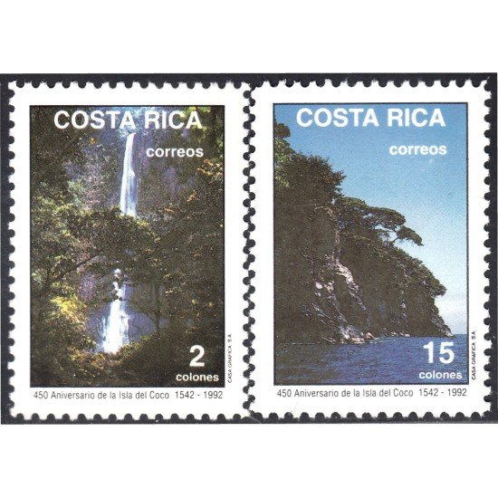 Costa Rica 557/58 1992 450 Aniversario de la Isla del Coco MNH Costa Rica 557/58 1992 450 Aniversario de la Isla del Coco MNH