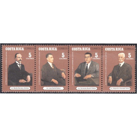 Costa Rica 547/50 1992 Antiguos Presidentes de la Corte Suprema MNH