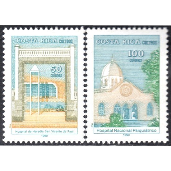 Costa Rica 531/32 1990 Hospital de Heredia San Vicente de Pau  MNH