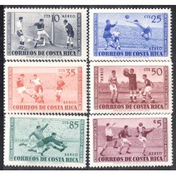 Costa Rica A- 283/88 1960 III Juegos Panamericanos de Fútbol MNH Costa Rica A- 283/88 1960 III Juegos Panamericanos de Fútbol MNH