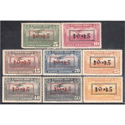 Costa Rica A- 92/04 1945 Serie Antigua aeroplano MNH