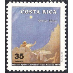 Costa Rica A- 904 1992 Arte contemporáneo Obra de Vespaciano Bignami La poesía MNH