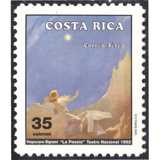 Costa Rica A- 904 1992 Arte contemporáneo Obra de Vespaciano Bignami La poesía MNH