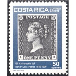 Costa Rica A- 897 1990 150º Aniversario del 1º sello postal MNH