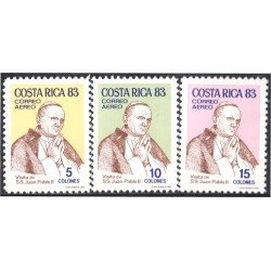 Costa Rica A- 885/87 1983 S.S Juan Pablo II MNH