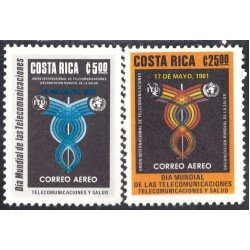 Costa Rica A- 815/16 1981 Día Mundial de las Telecomunicaciones y la Salud MNH