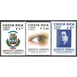 Costa Rica A- 799/801 1980 Banco de corneas Asociación filantrópica de Leones de Costa Rica MNH