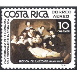 Costa Rica A- 759 1980 Lección de Anatomía pintura de Rembrant MNH