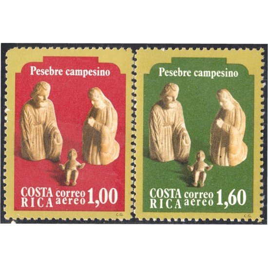 Costa Rica A- 755/56 1979 Pesebre Campesino MNH Costa Rica A- 755/56 1979 Pesebre Campesino MNH