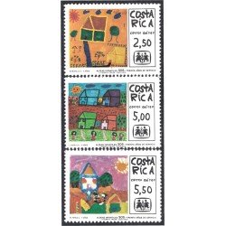 Costa Rica A- 747/49 1979 Dibujos Aldeas infantiles MNH