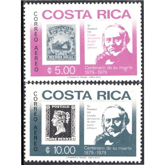 Costa Rica A- 745/46 1979 Sir Rowland Hill MNH Costa Rica A- 745/46 1979 Sir Rowland Hill MNH