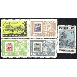 Costa Rica A- 644/48 1976 Centenario de la UPU MNH Costa Rica A- 644/48 1976 Centenario de la UPU MNH