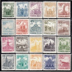 Costa Rica A- 444/63 1967 Iglesias Parroquias Catedrales MNH Costa Rica A- 444/63 1967 Iglesias Parroquias Catedrales MNH