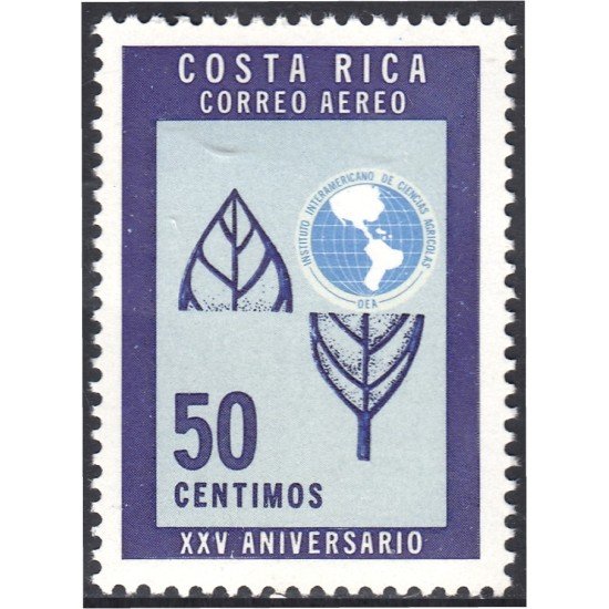 Costa Rica A- 443 1967 XXV Aniversario de Instituto Interamericano de Ciencias Agrícolas MNH Costa Rica A- 443 1967 XXV Aniversario de Instituto Interamericano de Ciencias Agrícolas MNH
