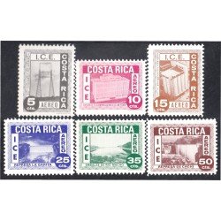 Costa Rica A- 429/34 1967 Represa Embalse Edificio de Telecomunicaciones MNH Costa Rica A- 429/34 1967 Represa Embalse Edificio de Telecomunicaciones MNH